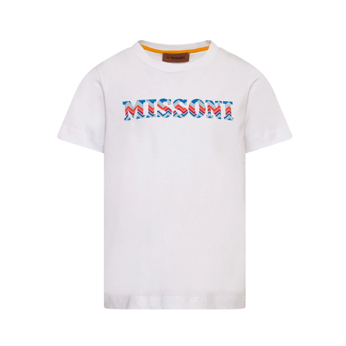 Missoni Boys White & Multi Logo T-Shirt