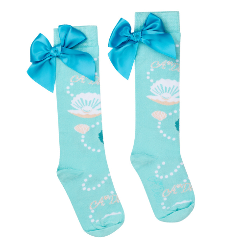 A Dee Girls 'Oceana' Pearl Knee High Socks