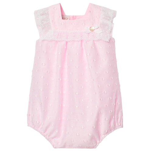 Paz Rodriguez Baby Pink Spotty Romper