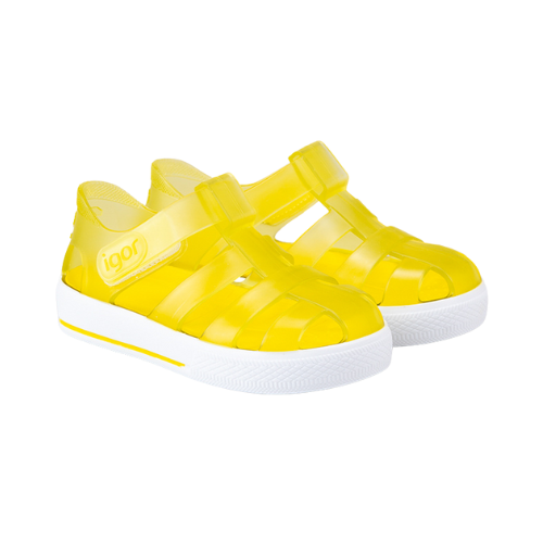 Igor Yellow Star Jelly Sandals