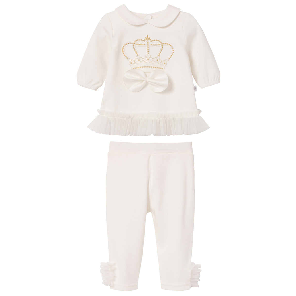 Sofija Ivory Crown 'Princess' Leggings Set