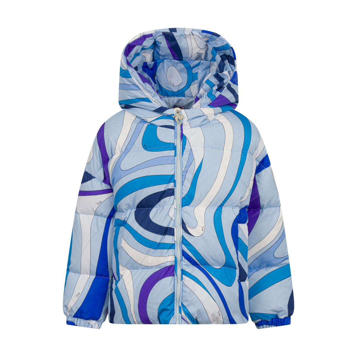Emilio Pucci Girls Blue Print Coat