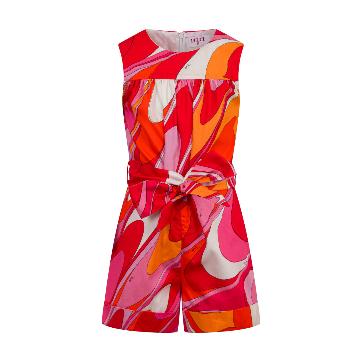 Emilio Pucci Girls Fuchsia/Orange Playsuit