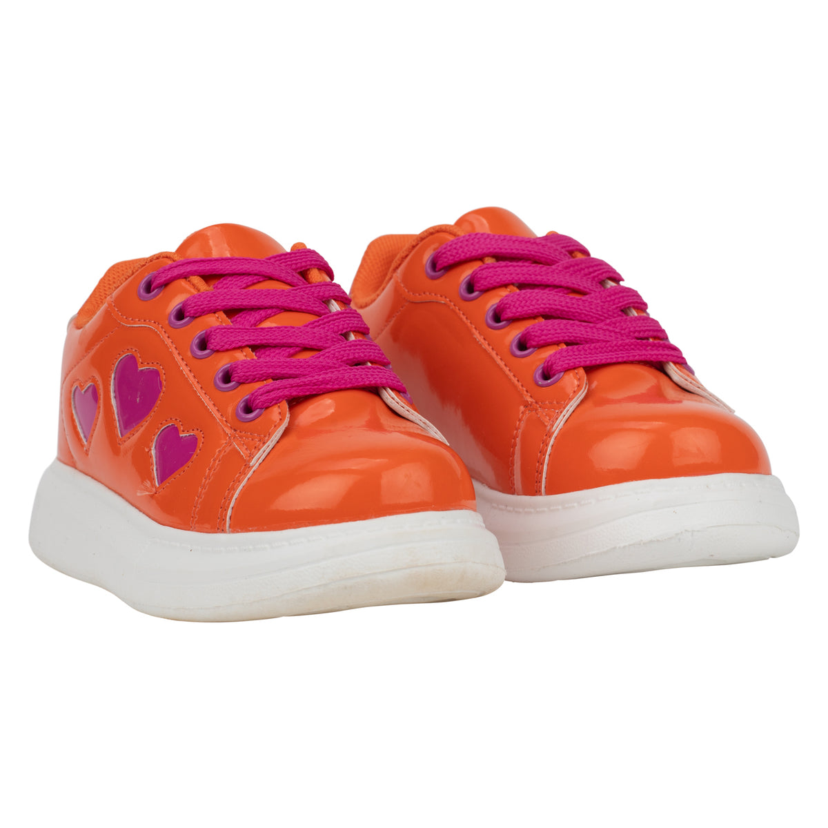 A Dee Girls 'Queeny' Orange Chunky Trainers