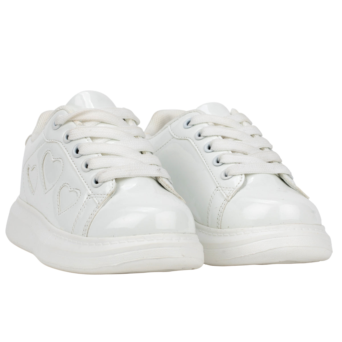 A Dee Girls 'Queeny' White Chunky Trainers