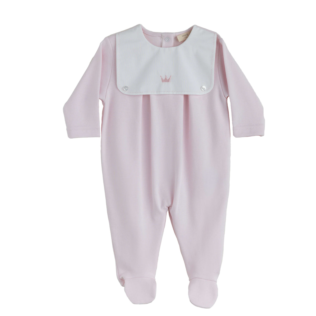 Baby Gi Pale Pink Crown Babygrow