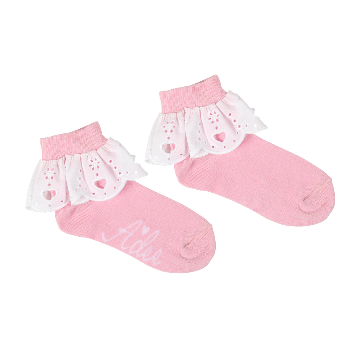 A Dee Girls 'Lenni' Pink Ankle Socks