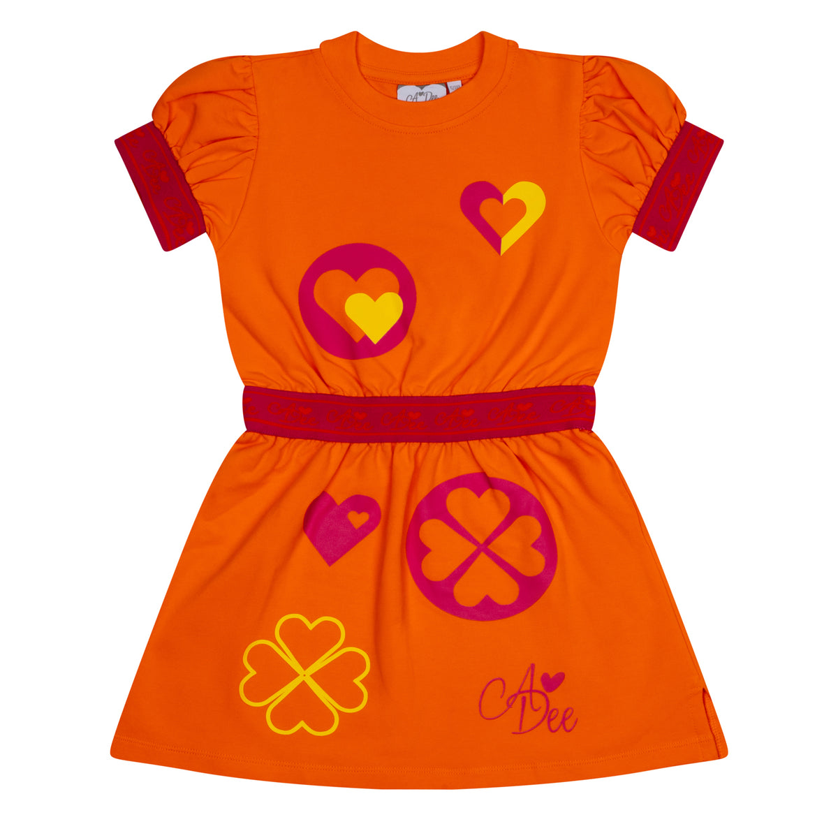 A Dee Girls 'Millie' Orange Heart Dress