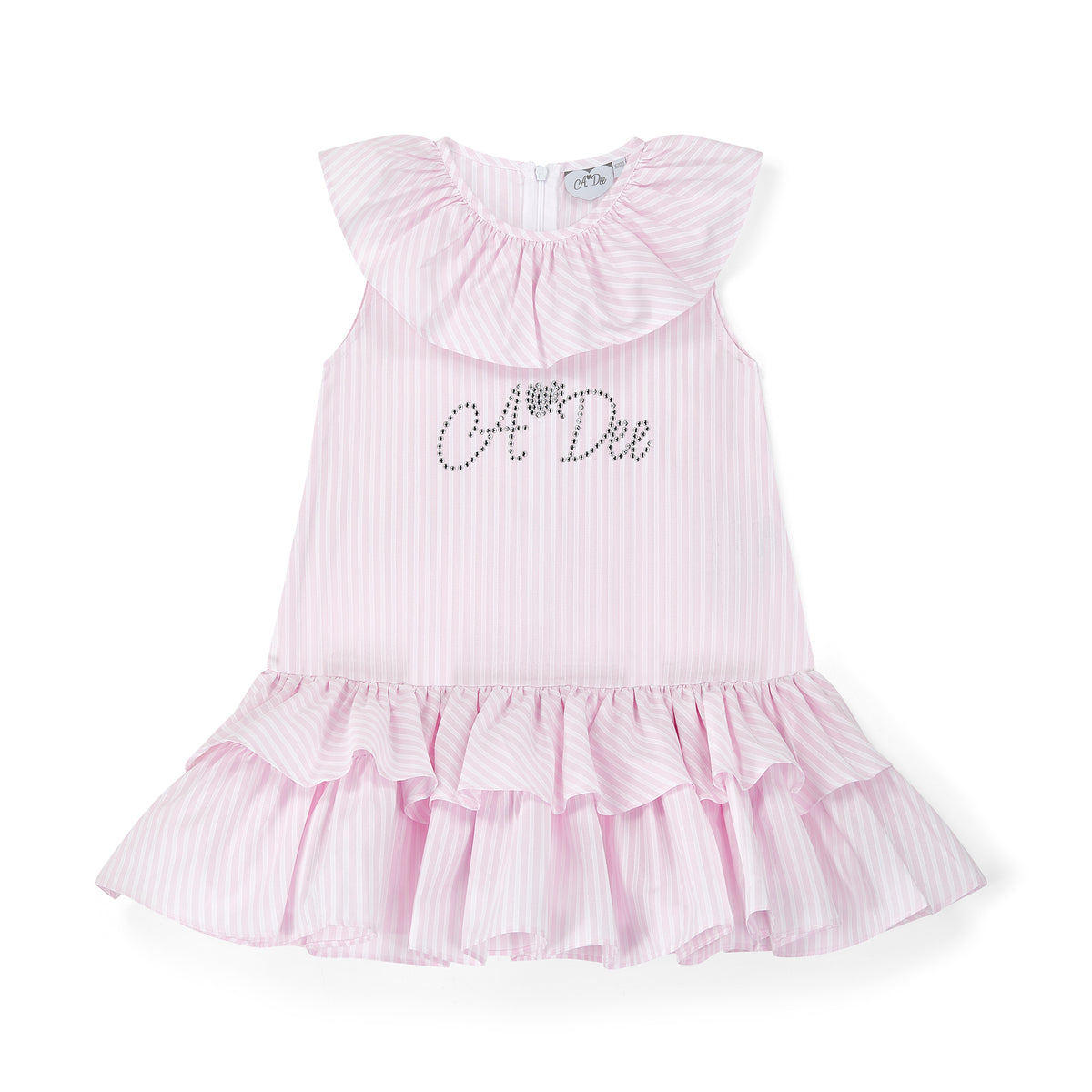 A Dee Girls 'Celeste' Pink Stripe Dress