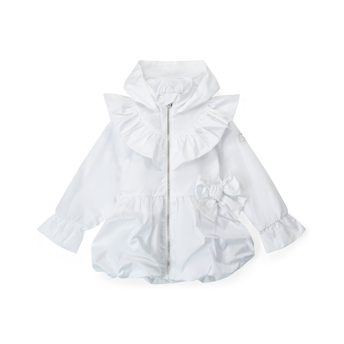 A Dee Girls 'Natalie' White Bow Jacket