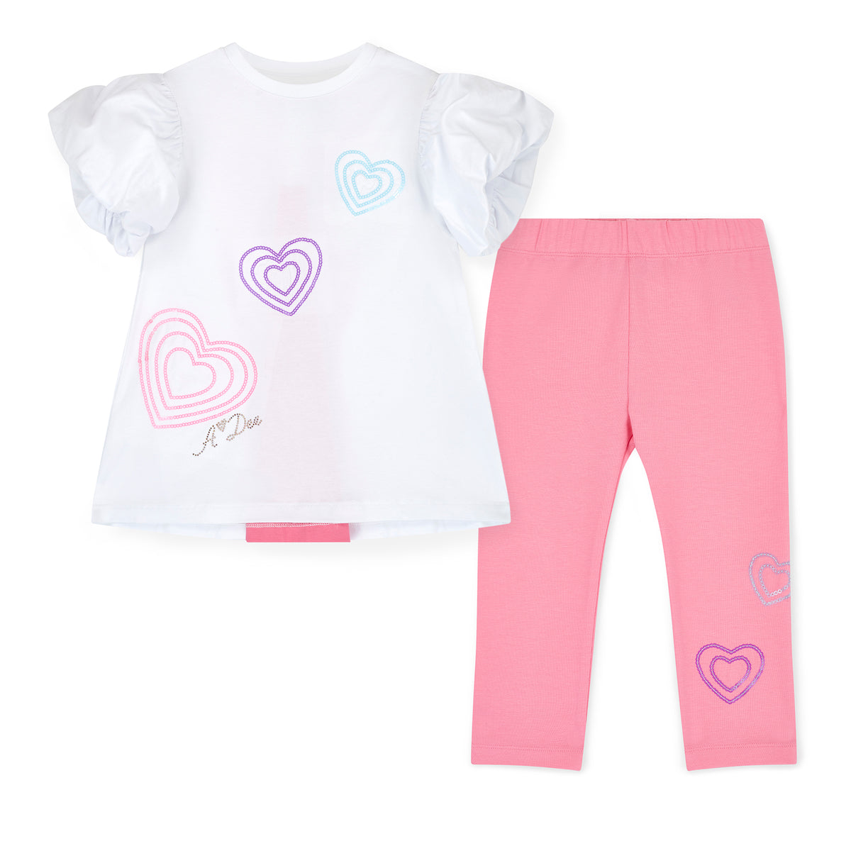 A Dee Girls 'Ella' Heart Leggings Set