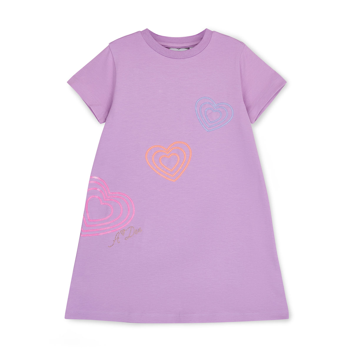 A Dee Girls 'Evangeline' Lilac Heart Dress