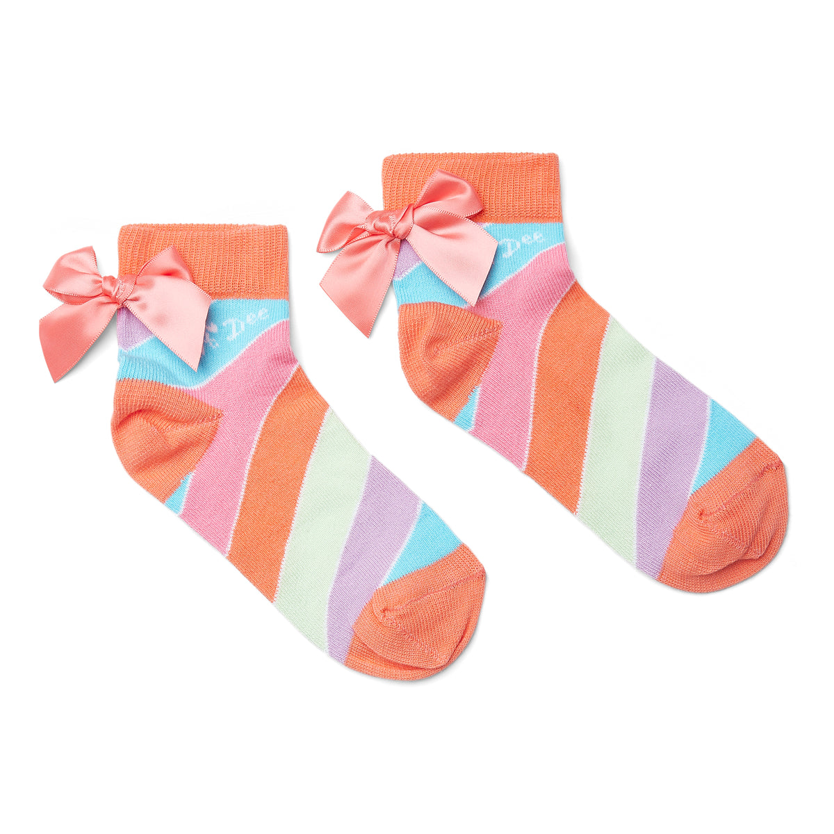 A Dee Girls 'Evie' Stripe Print Ankle Socks