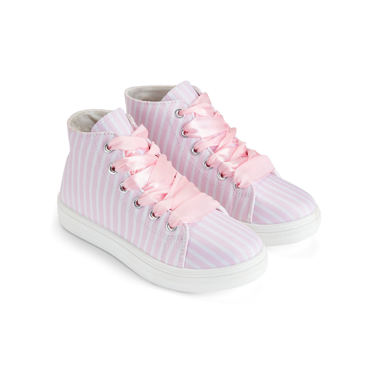 A Dee Girls 'Jazzy' Pink Stripe High Tops