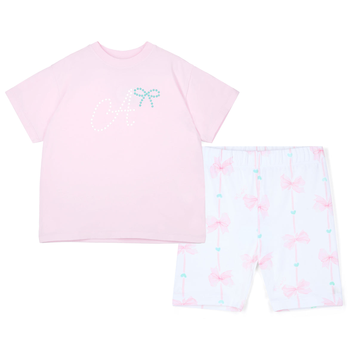 A Dee Girls 'Rebecca' Bow Cycling Shorts Set
