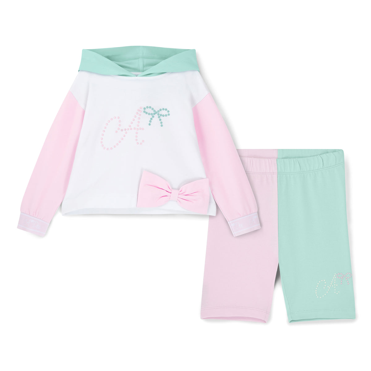 A Dee Girls 'Reese' Hoody Cycling Shorts Set