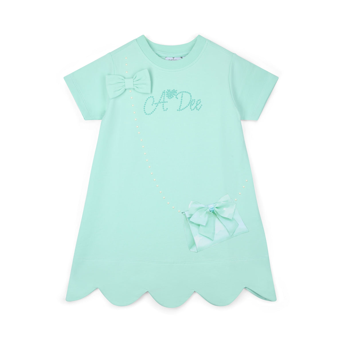 A Dee Girls 'Regina' Mint Handbag Dress
