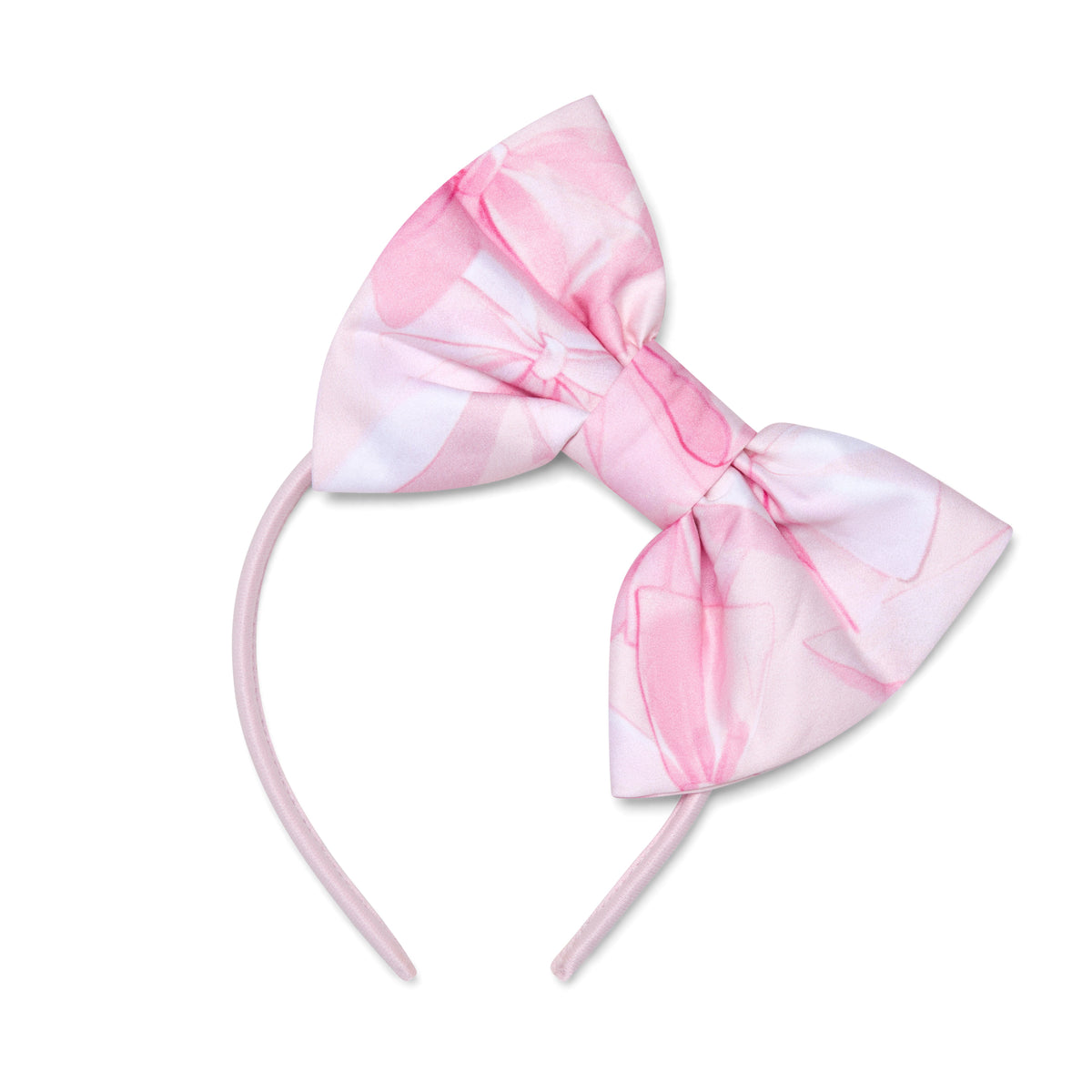 A Dee Girls Pink 'Ronda' Bow Print Hairband