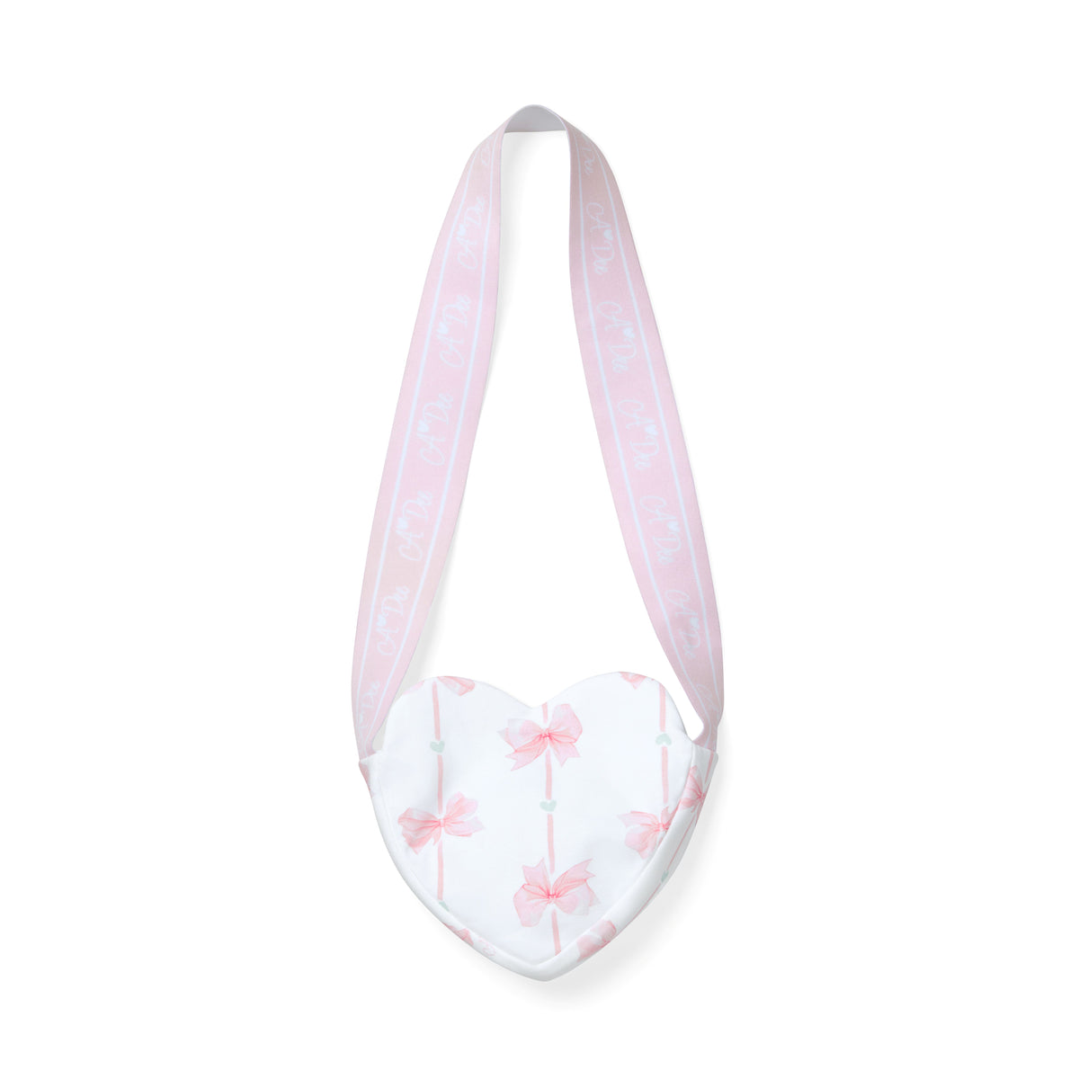 A Dee Girls Pink 'Rosia' Bow Stripe Heart Bag