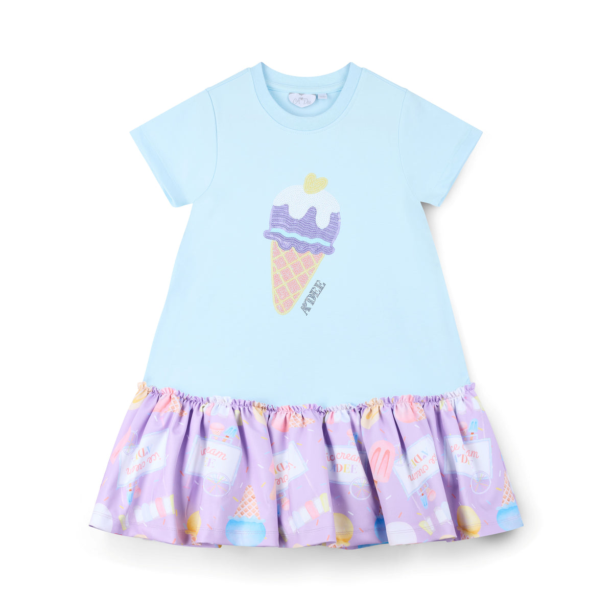A Dee Girls 'Sutton' Blue Ice Cream Dress | Nuvola Childrenswear A Dee Girls 'Sutton' Blue Ice Cream Dress | Nuvola Childrenswear