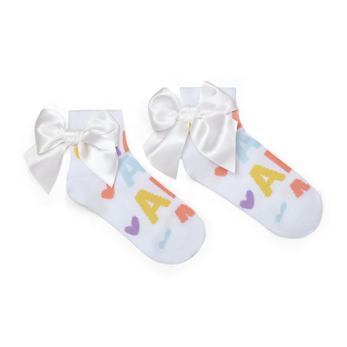 A Dee Girls 'Sasha' Initial Print Ankle Socks