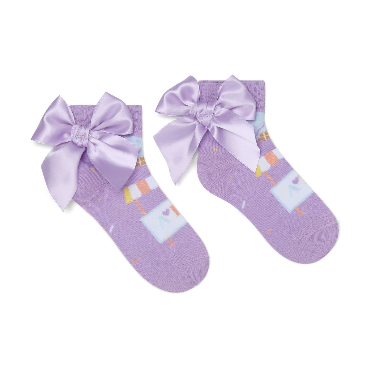 A Dee Girls 'Sade' Ice Cream Print Ankle Socks