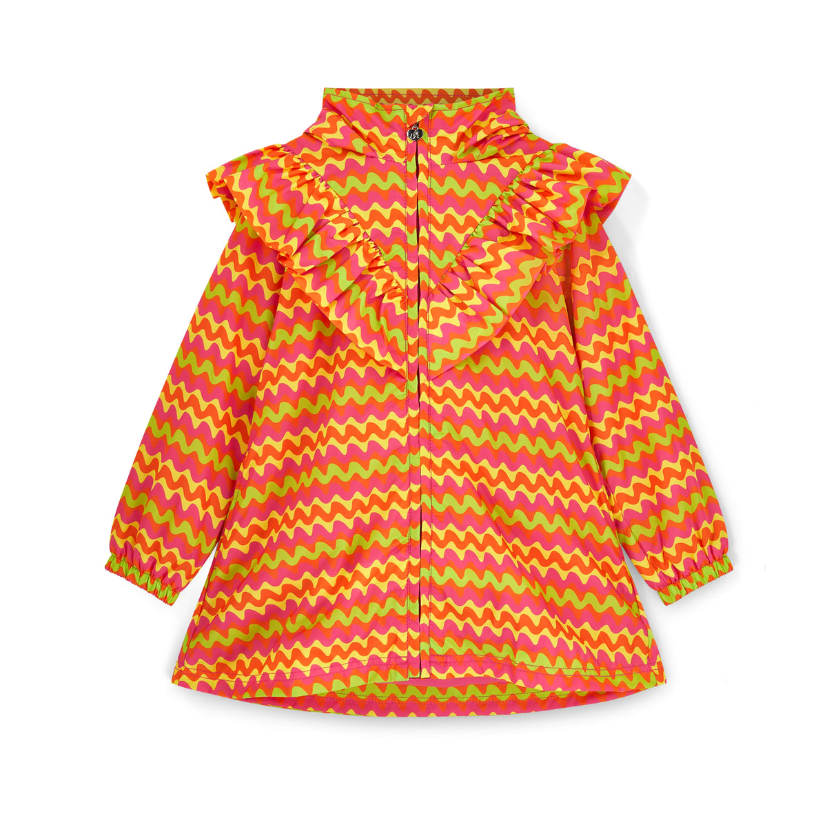 A Dee Girls 'Tanya' Zig Zag Print Raincoat