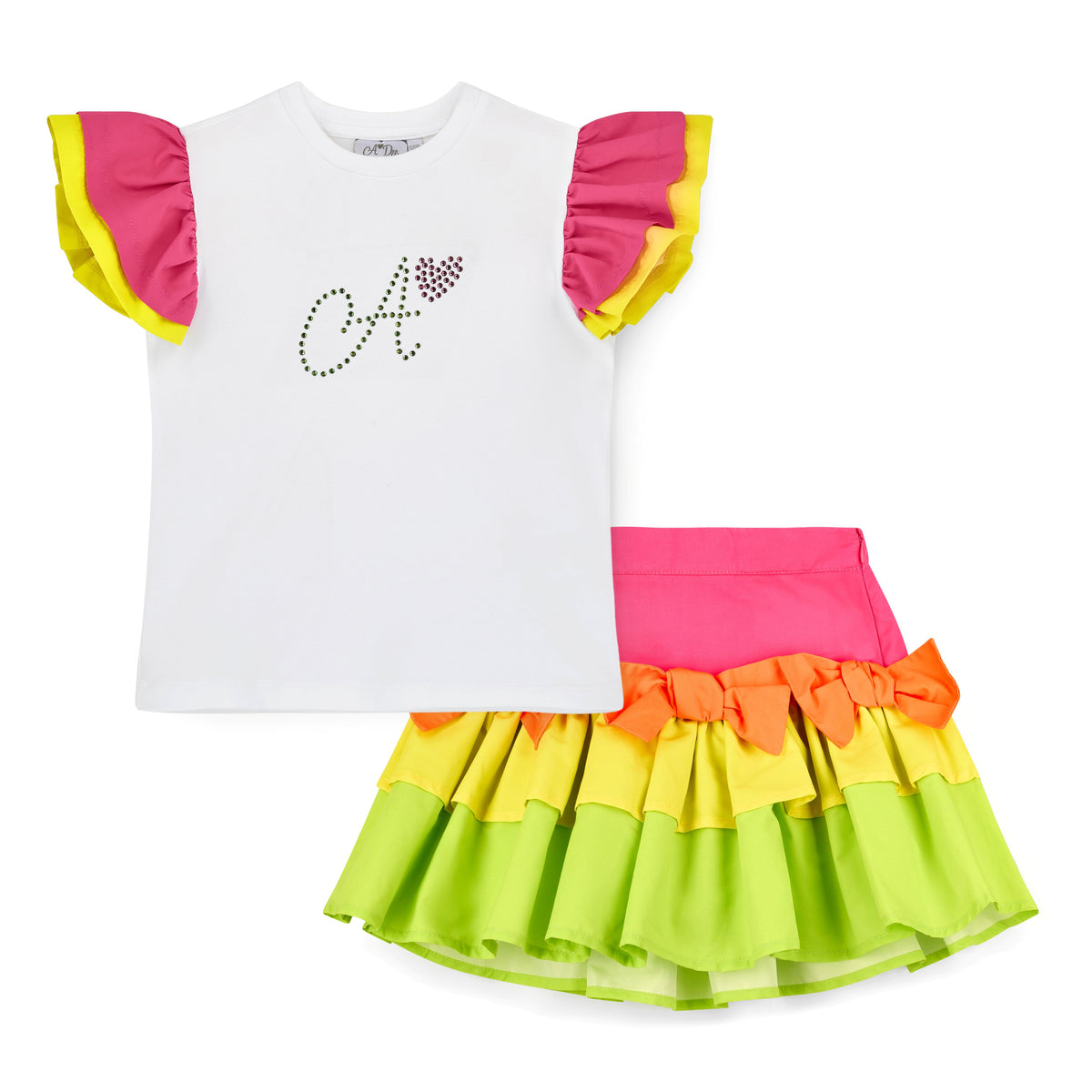 A Dee Girls 'Taylor' Colourblock Skort Set