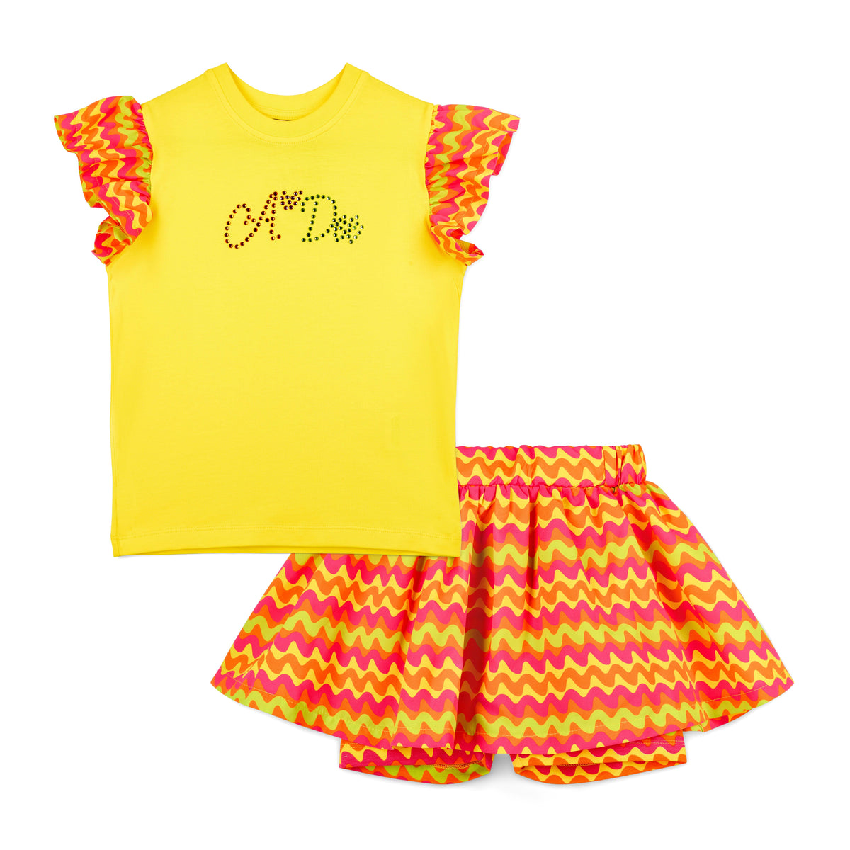 A Dee Girls 'Tiffany' Zig Zag Skort Set