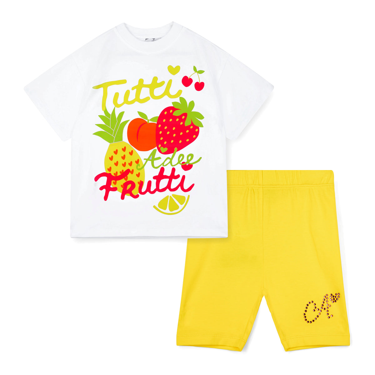 A Dee Girls 'Trinity' Tutti Frutti Cycling Shorts Set