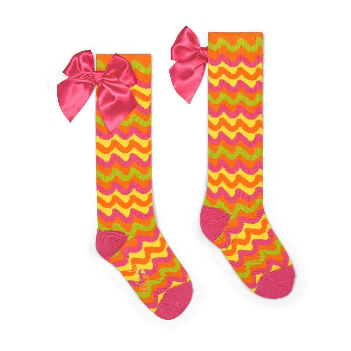 A Dee Girls 'Trudy' Zig Zag Knee Socks