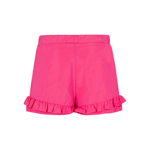 MSGM Girls Fuchsia Frill Poplin Shorts