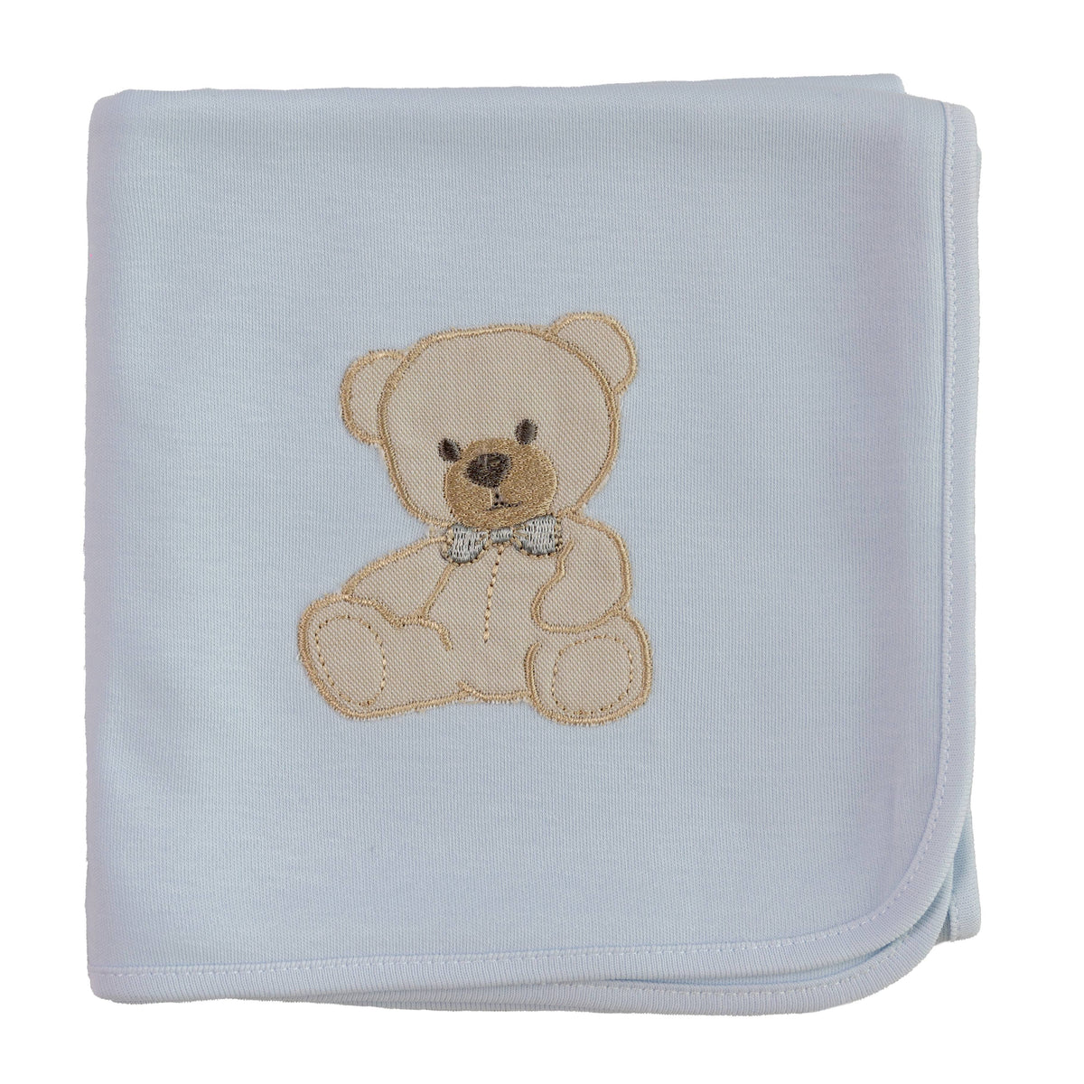 Baby Gi Pale Blue Teddy Muslin Blanket