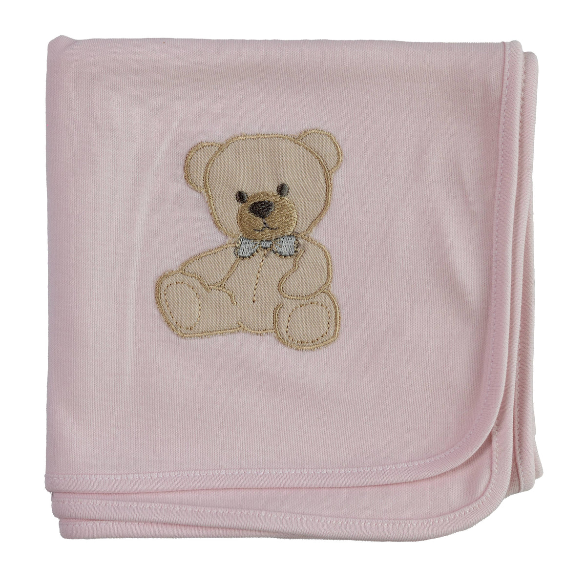 Baby Gi Pale Pink Teddy Muslin Blanket