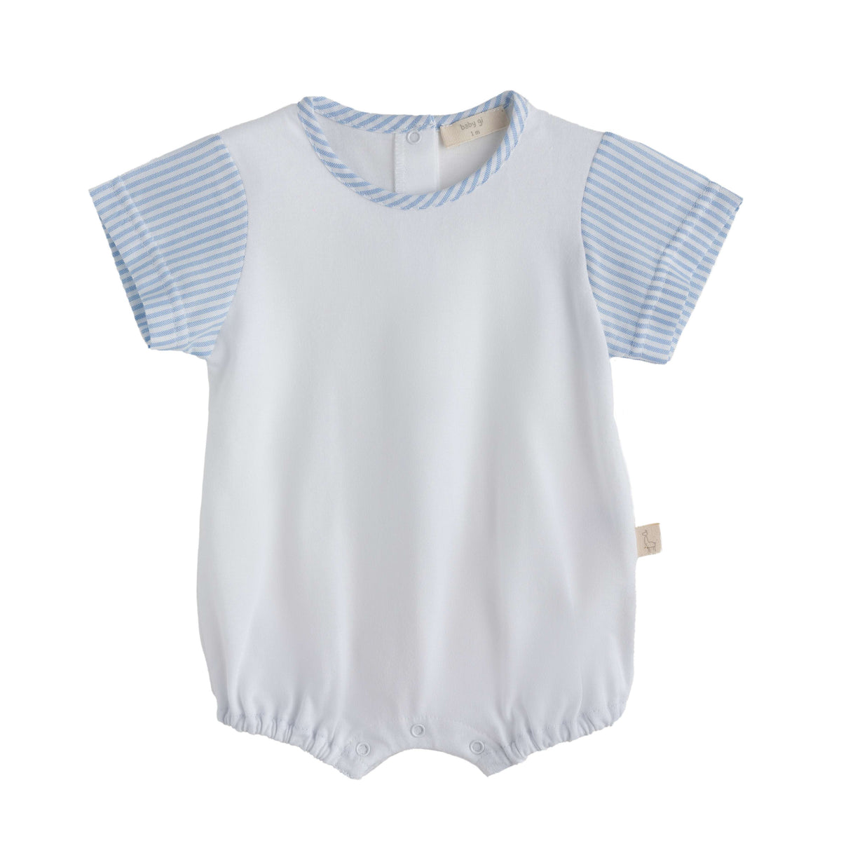 Baby Gi Boys White Stripe Romper