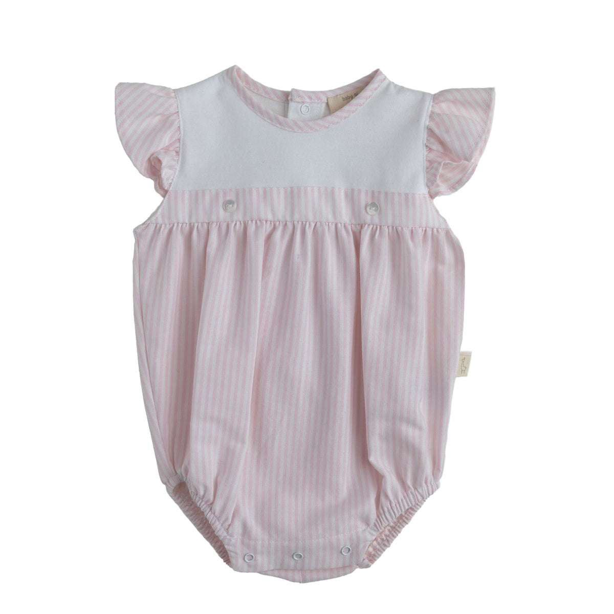 Baby Gi Pink & White Stripe Romper