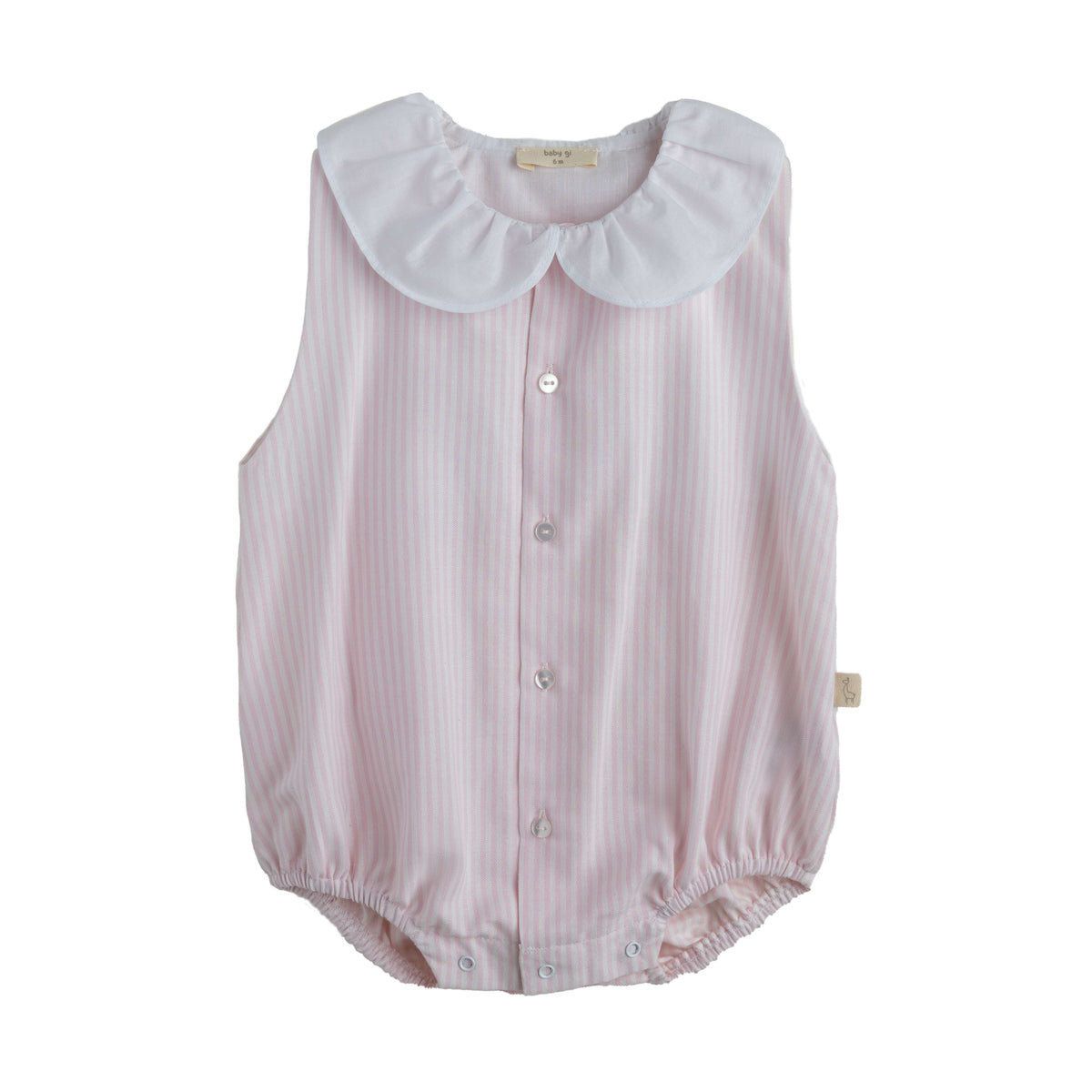 Baby Gi Pale Pink Stripe Romper