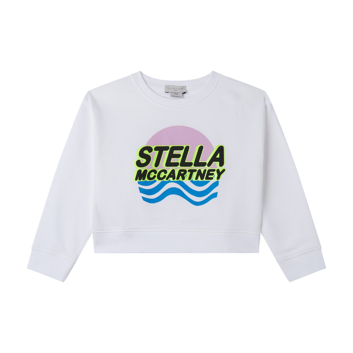 Stella McCartney Girls White Cropped Sweatshirt