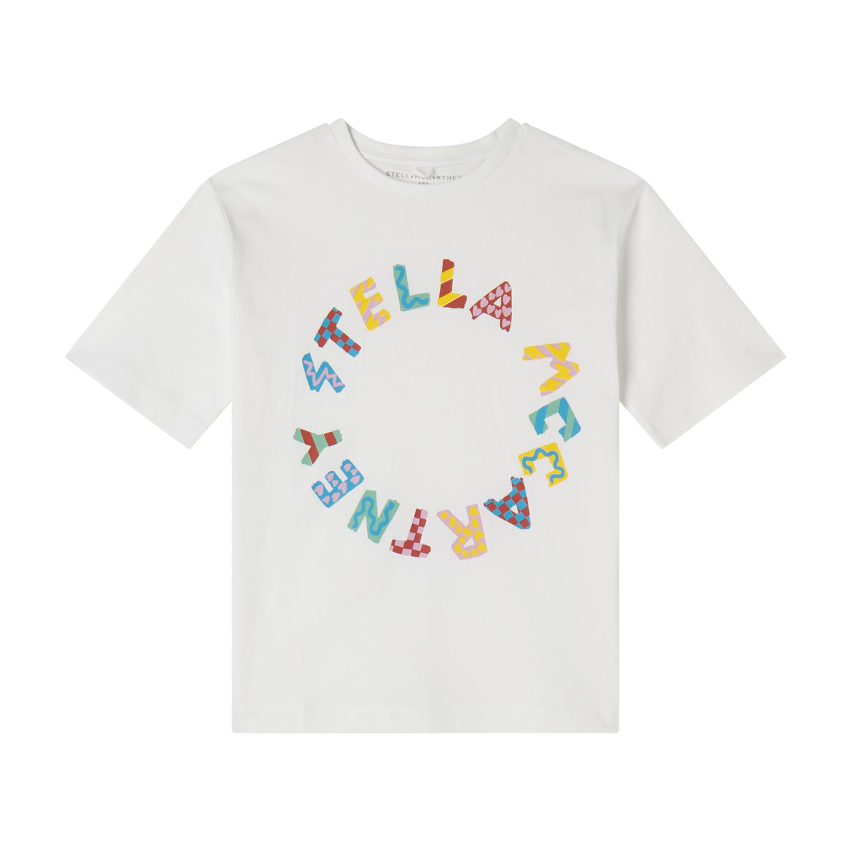 Stella McCartney Girls White Circle Logo T-Shirt