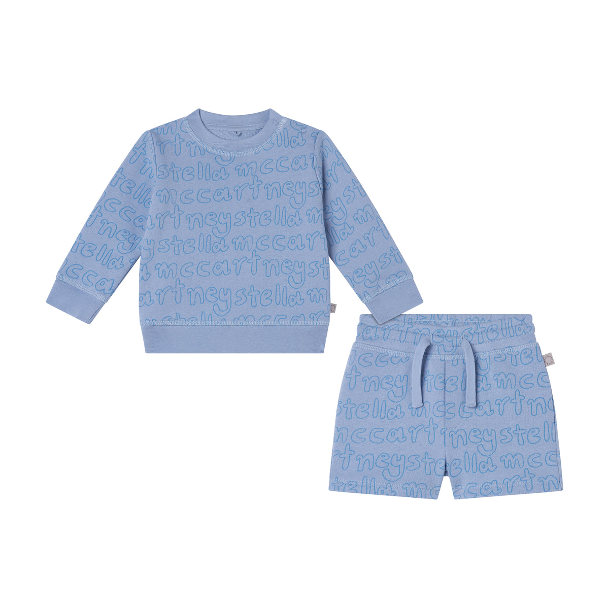 Stella McCartney Baby Blue Logo Shorts Set