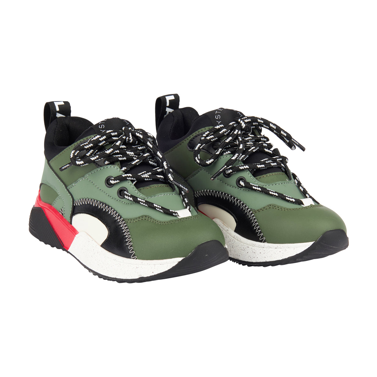 Stella McCartney Boys Black & Khaki Trainers