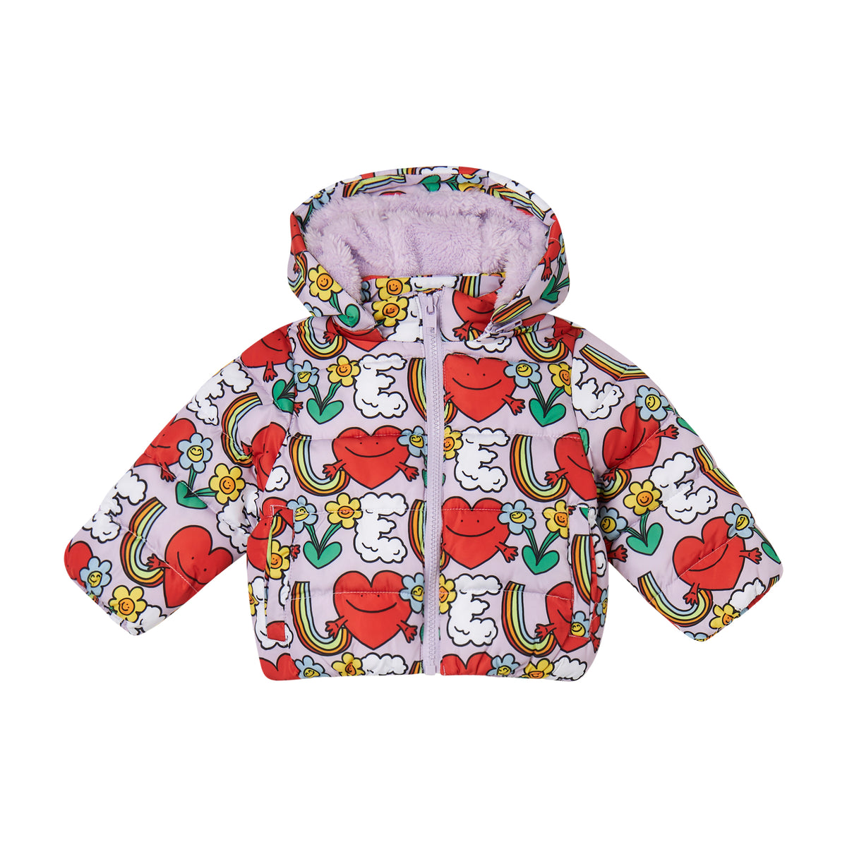 Stella McCartney Baby Lilac Heart Coat