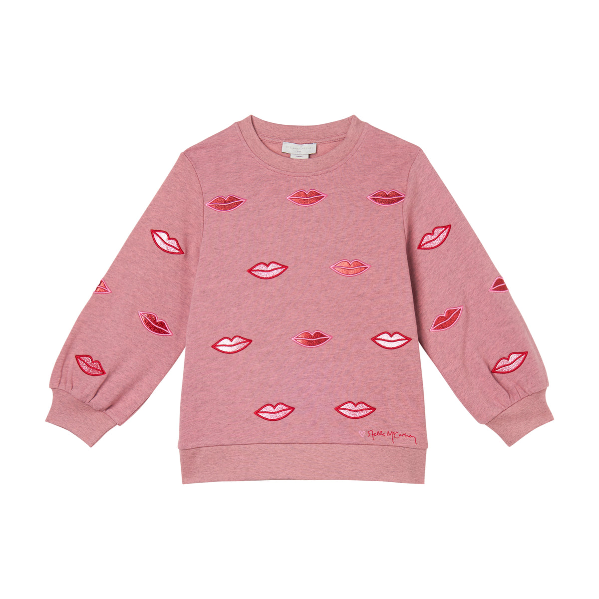 Stella McCartney Girls Pink Lip Print Sweatshirt