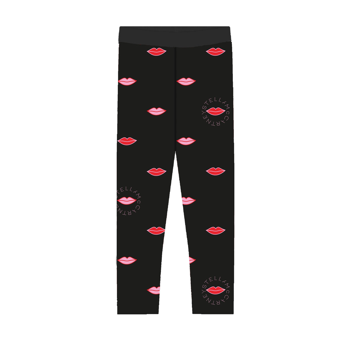 Stella McCartney Girls Black Lip Print Leggings