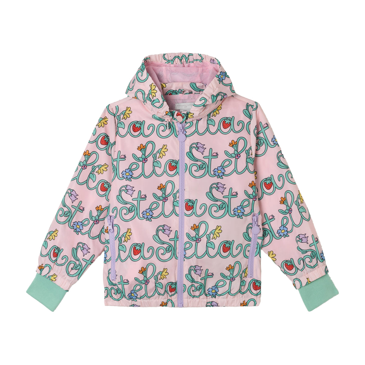 Stella McCartney Girls Pink Logo WIndbreaker
