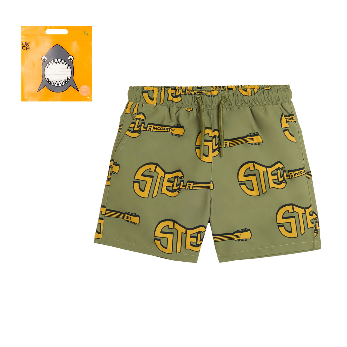 Stella McCartney Boys Khaki Guitar Shorts