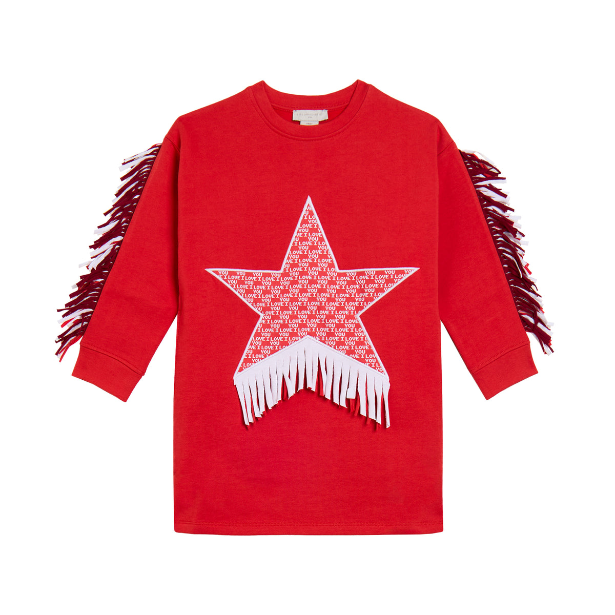 Stella McCartney Girls Red Star Fringe Dress