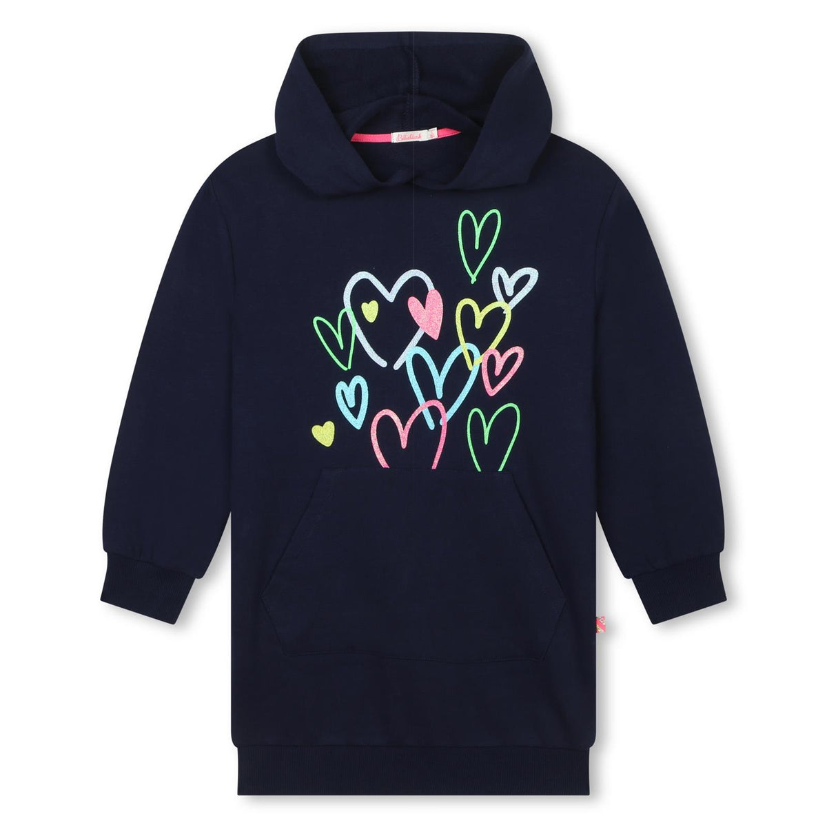 Billieblush Navy Hearts Hoodie Dress