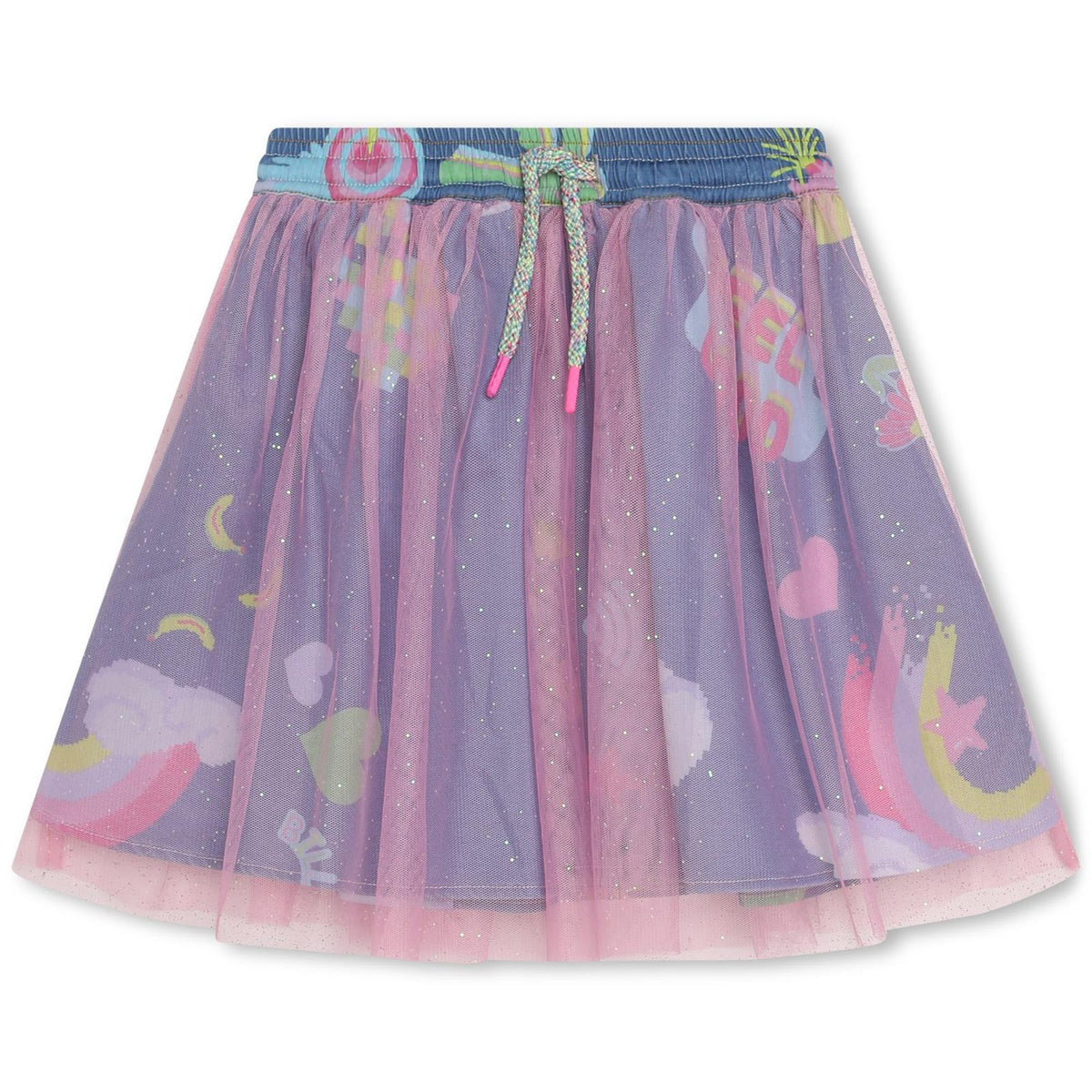 Billieblush Denim Tulle Skirt
