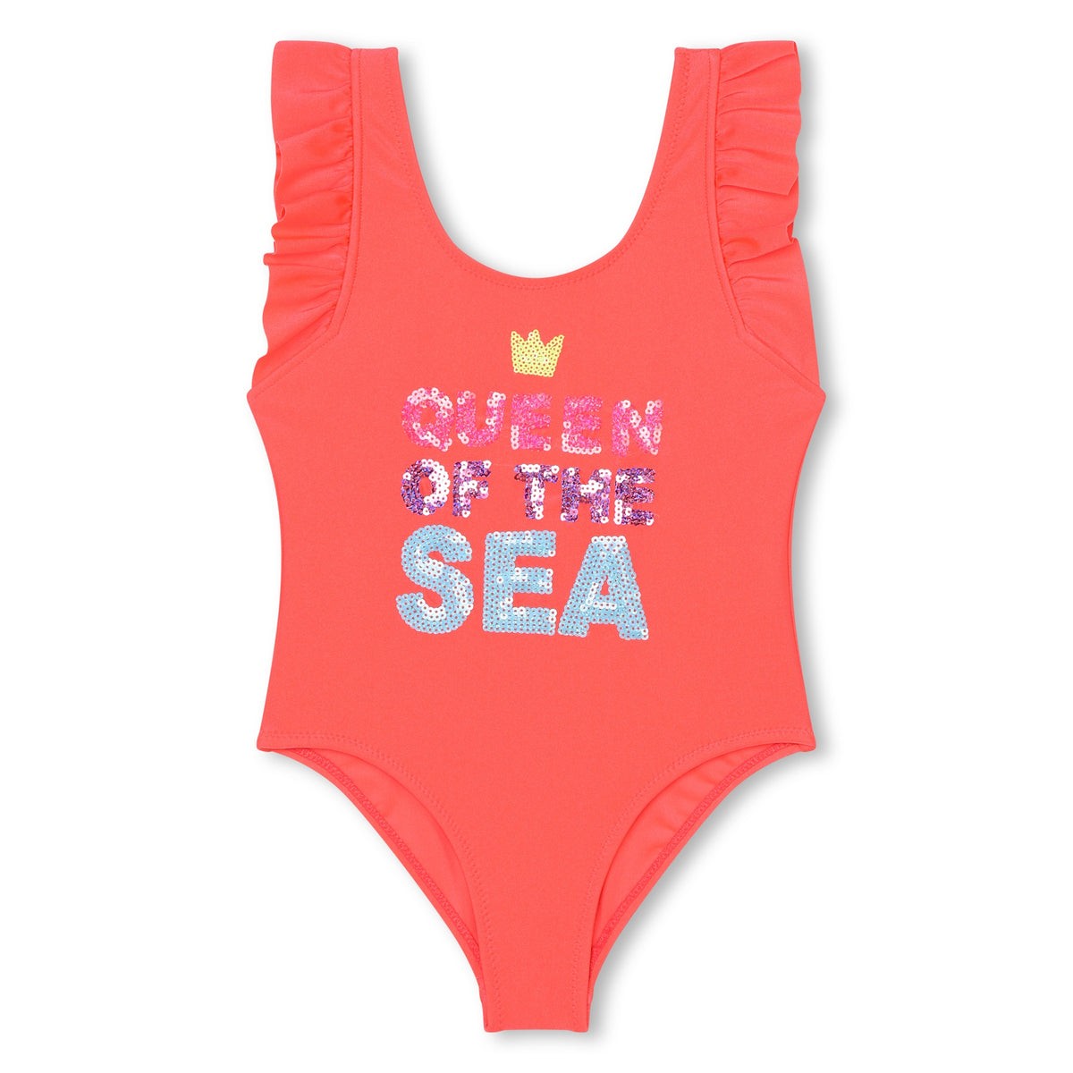 Billieblush Girls Coral Queen of the Sea Swimsuit